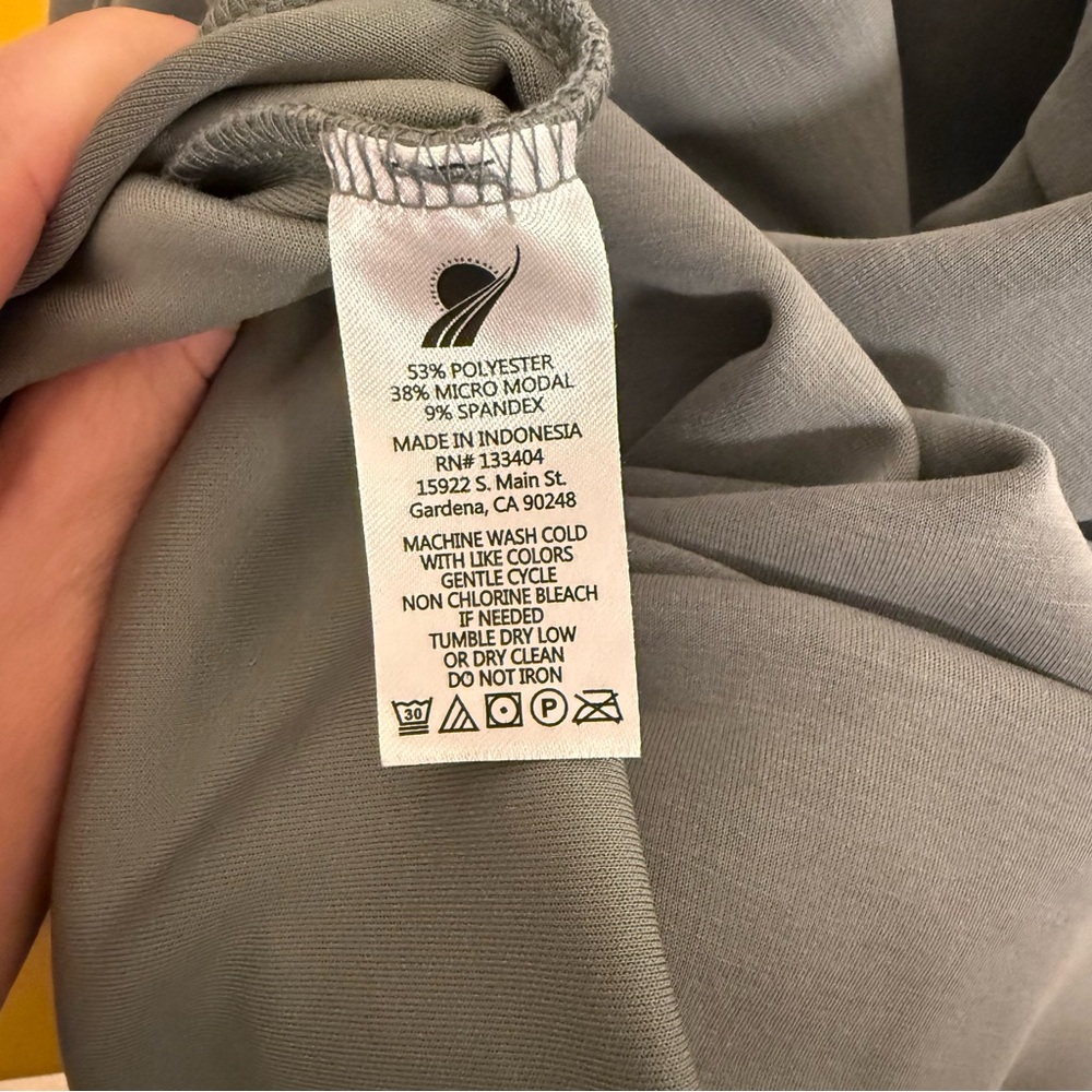 Fundamental Coast Hoodie Women’s Large Soft Modal Light Gray Green Sweatshirt - Picture 6 of 9